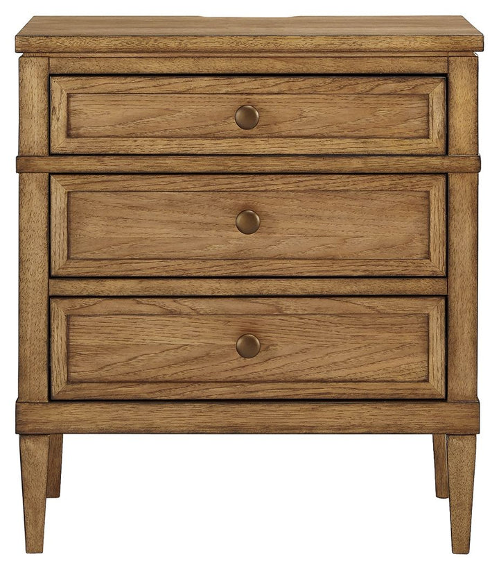Sharlance - Brown - Three Drawer Night Stand