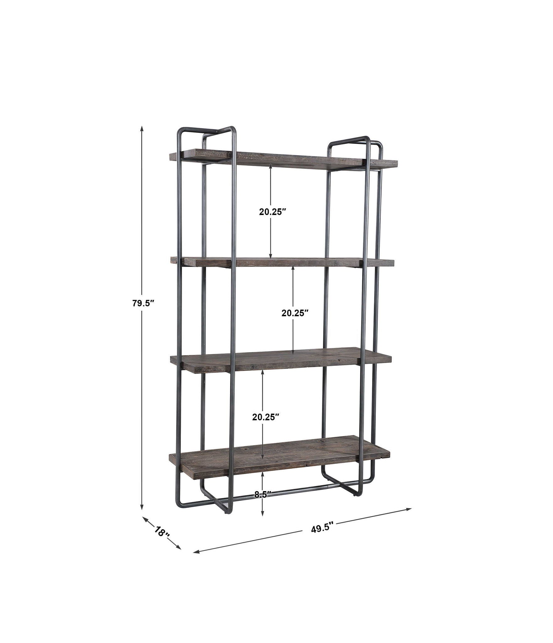 Stilo - Urban Industrial Etagere - Dark Brown