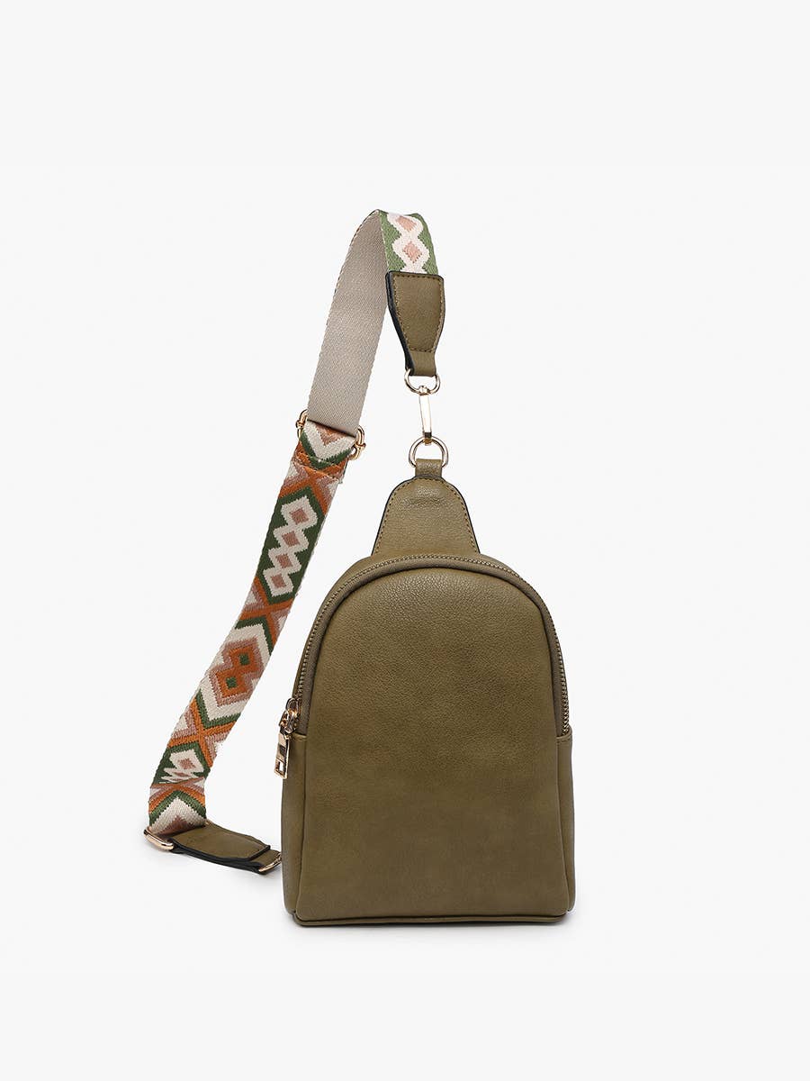 M2436 Ellen Sling Bag w/ Removable Guitar Strap: Olive