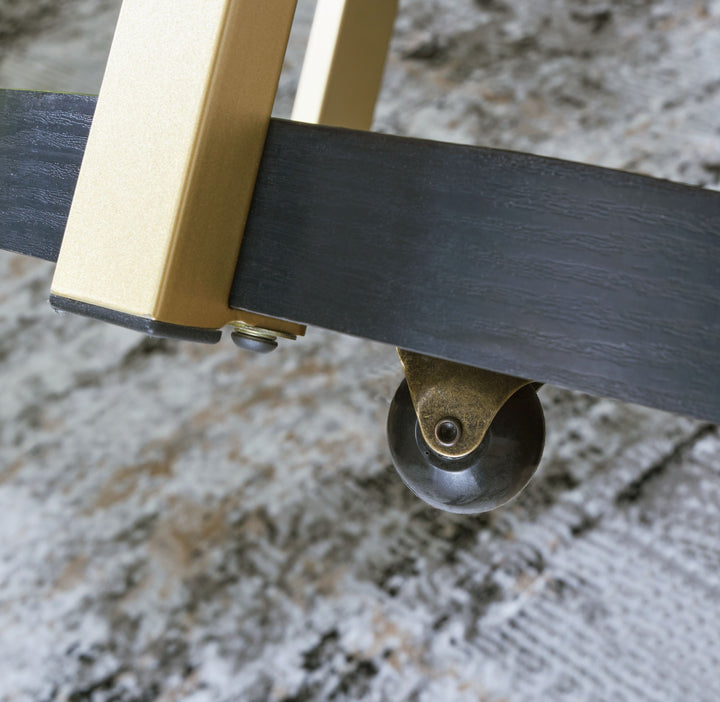 Shylore - Black / Brass Finish - Occasional Table Set (Set of 3)