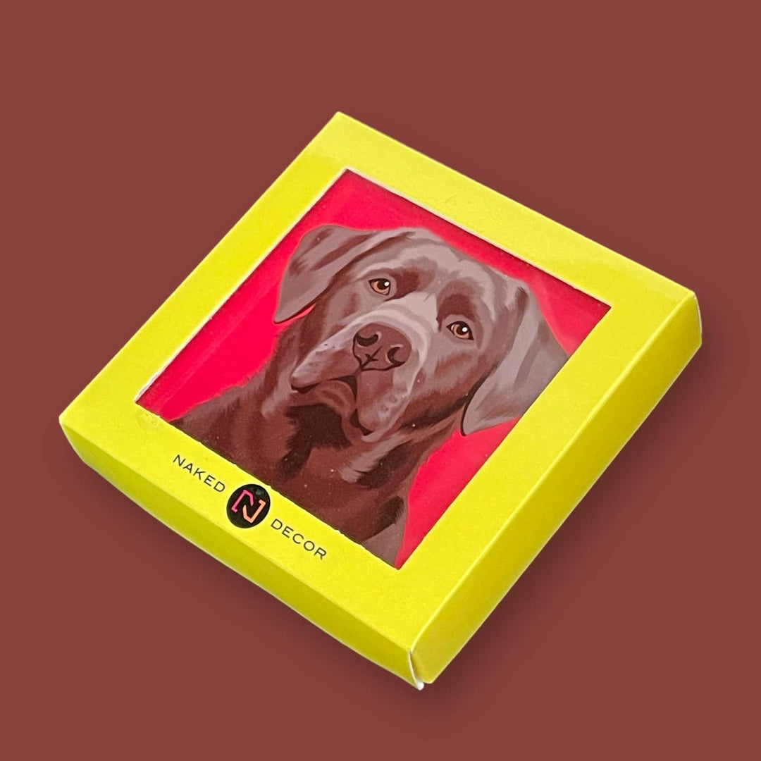 Set of 4 MDF Coasters - Black Labrador Retriever