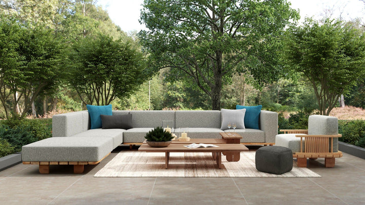 Hudson - Outdoor Accent Chair - Natural/Gray