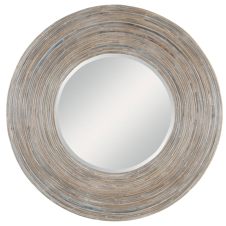 Vortex - White Washed Round Mirror