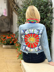 The Light Denim Jacket / Love Red