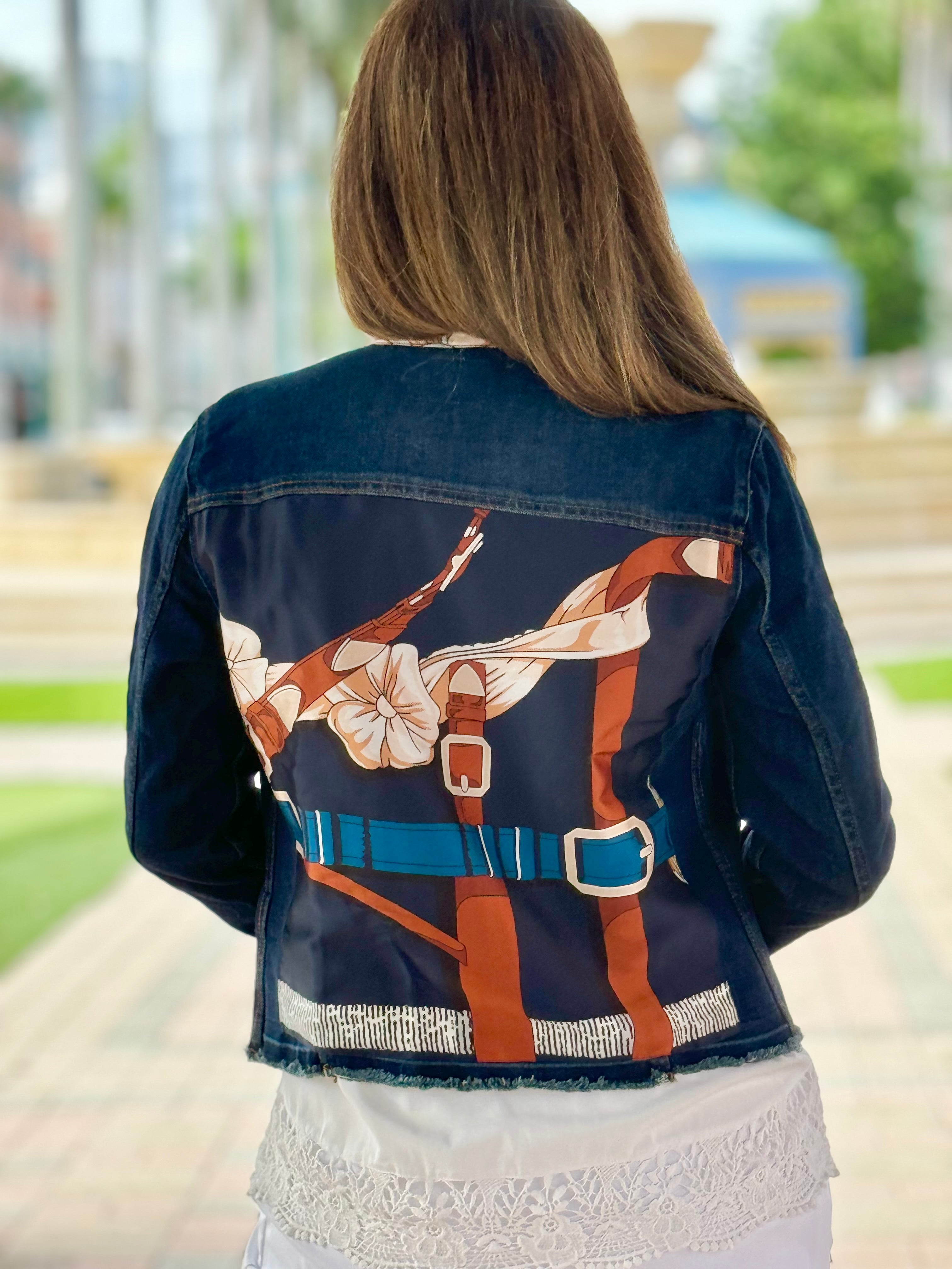 The Dark Denim Jacket / Navy Strap & Buckle