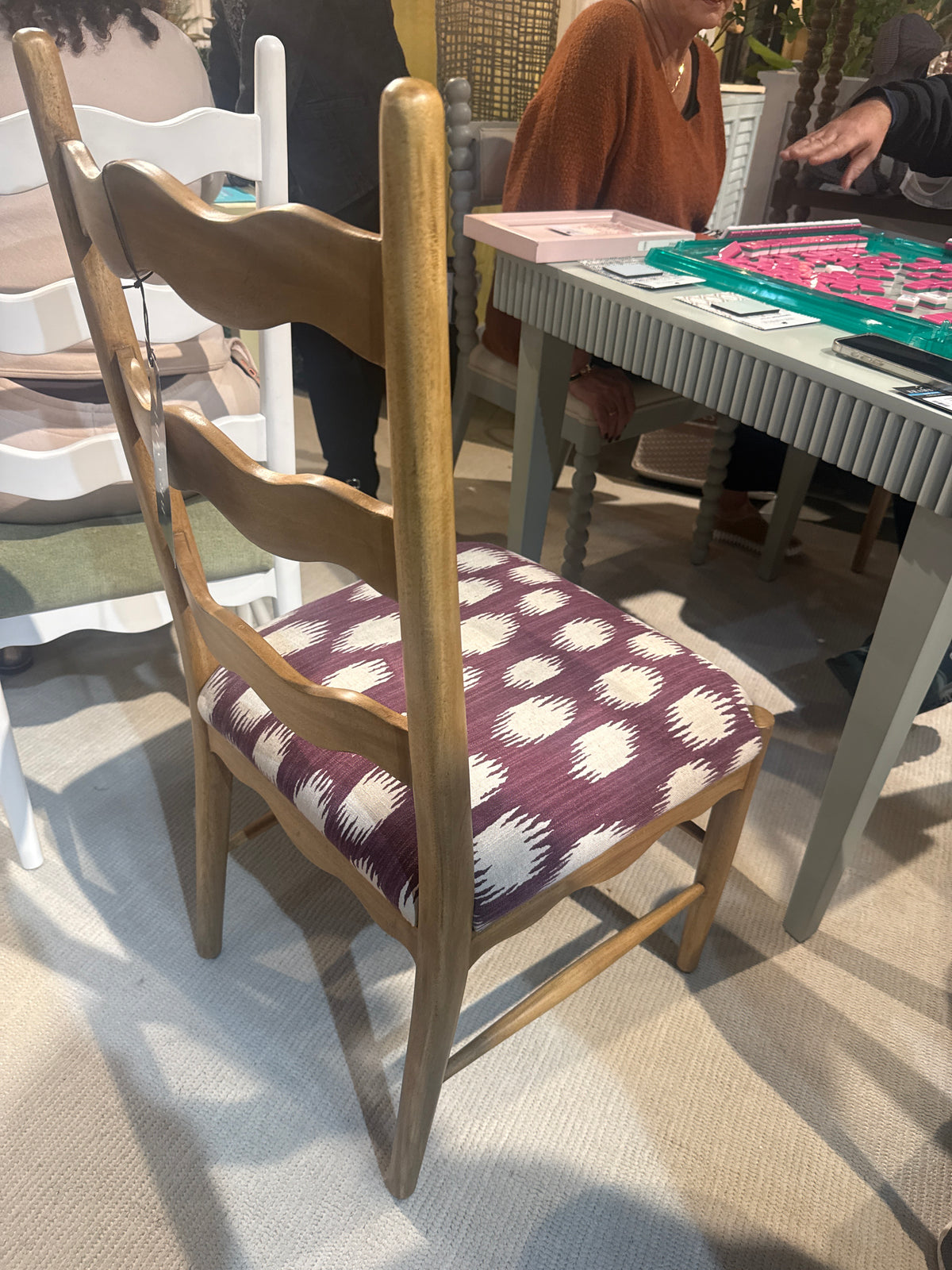 Chloe dinning chair w/ upholstered seat