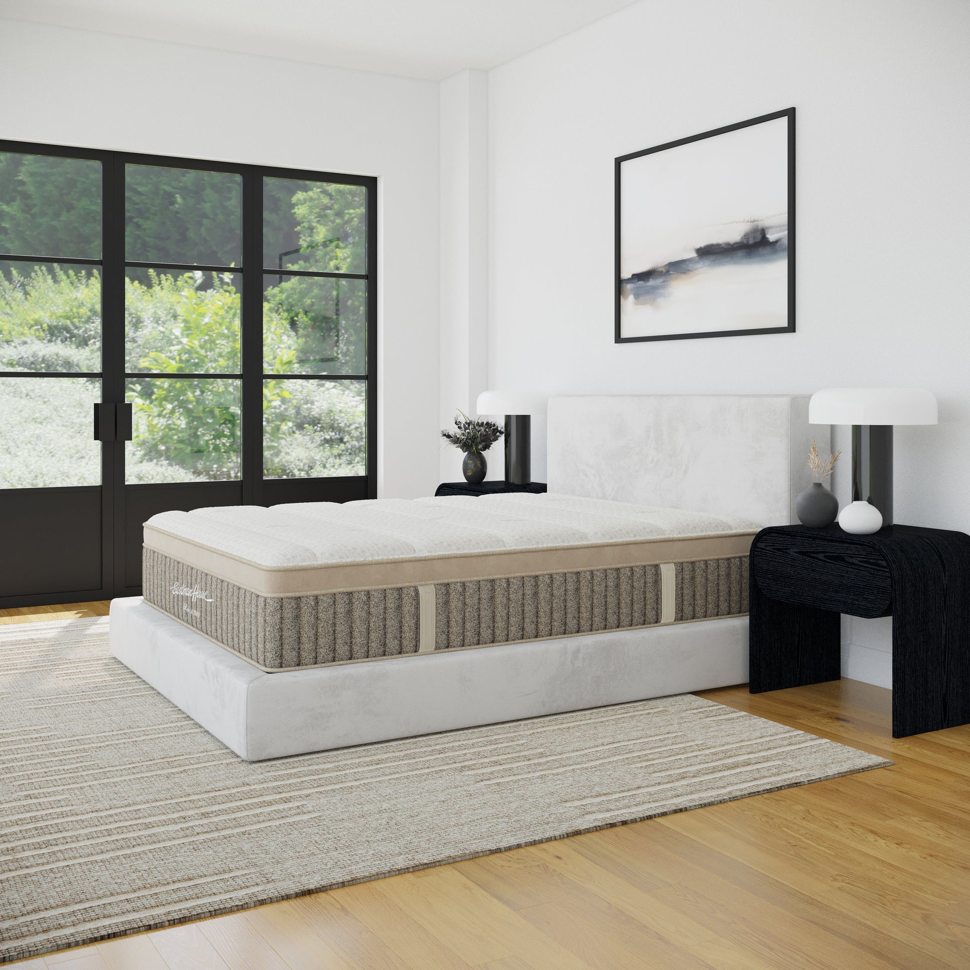 Bedroom with a bed and decor elements