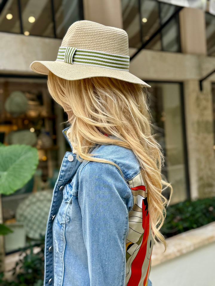 The Light Denim Jacket / Orange and Olive Pucci