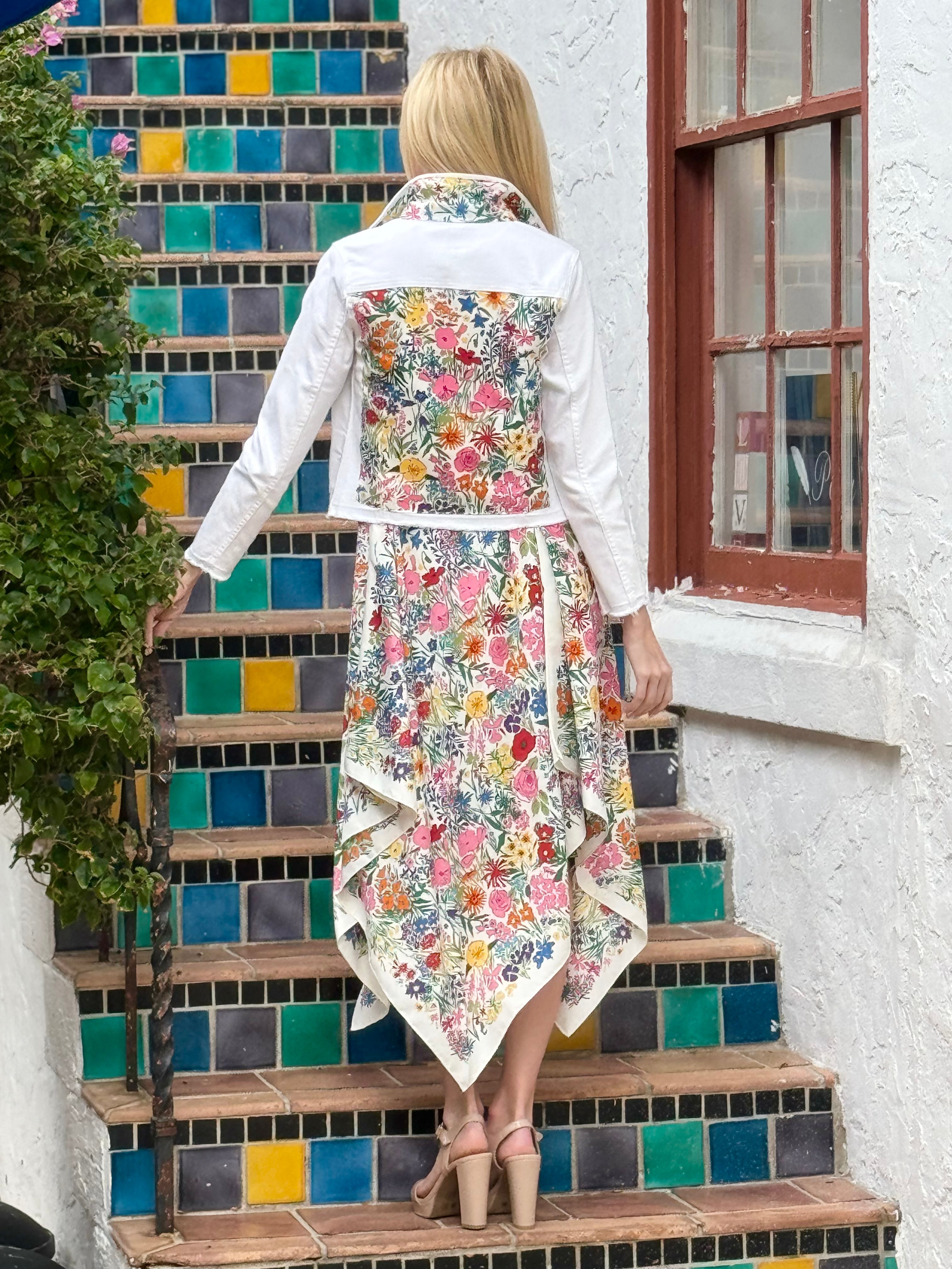 Silk Dress / Field of Flowers