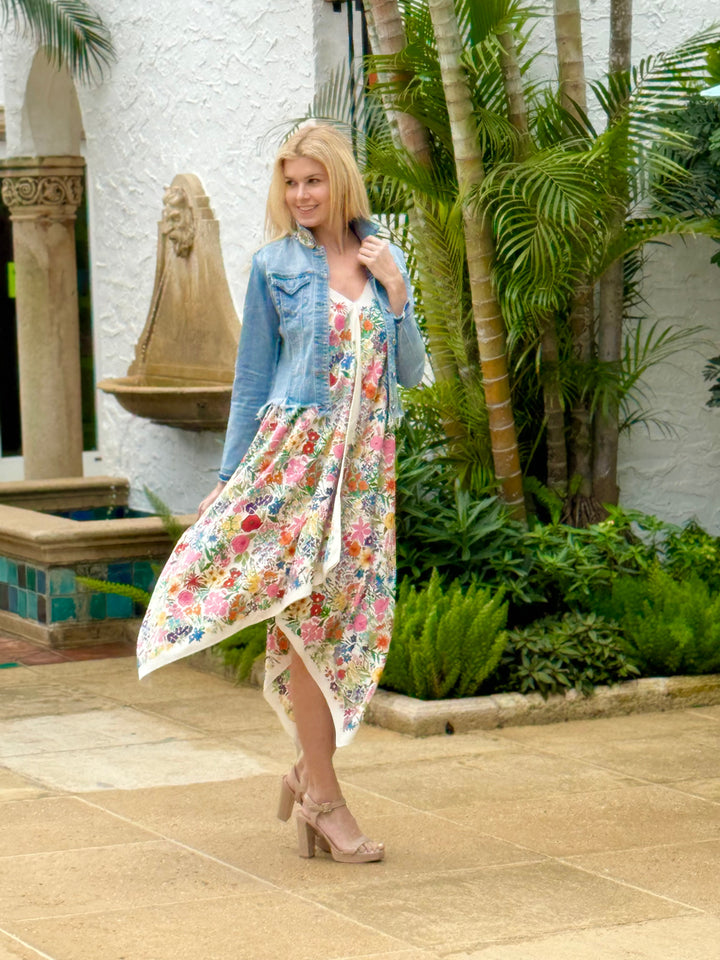 Silk Dress / Field of Flowers