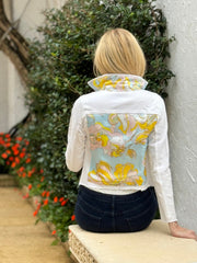 The White Denim Jacket / Pastel Pucci