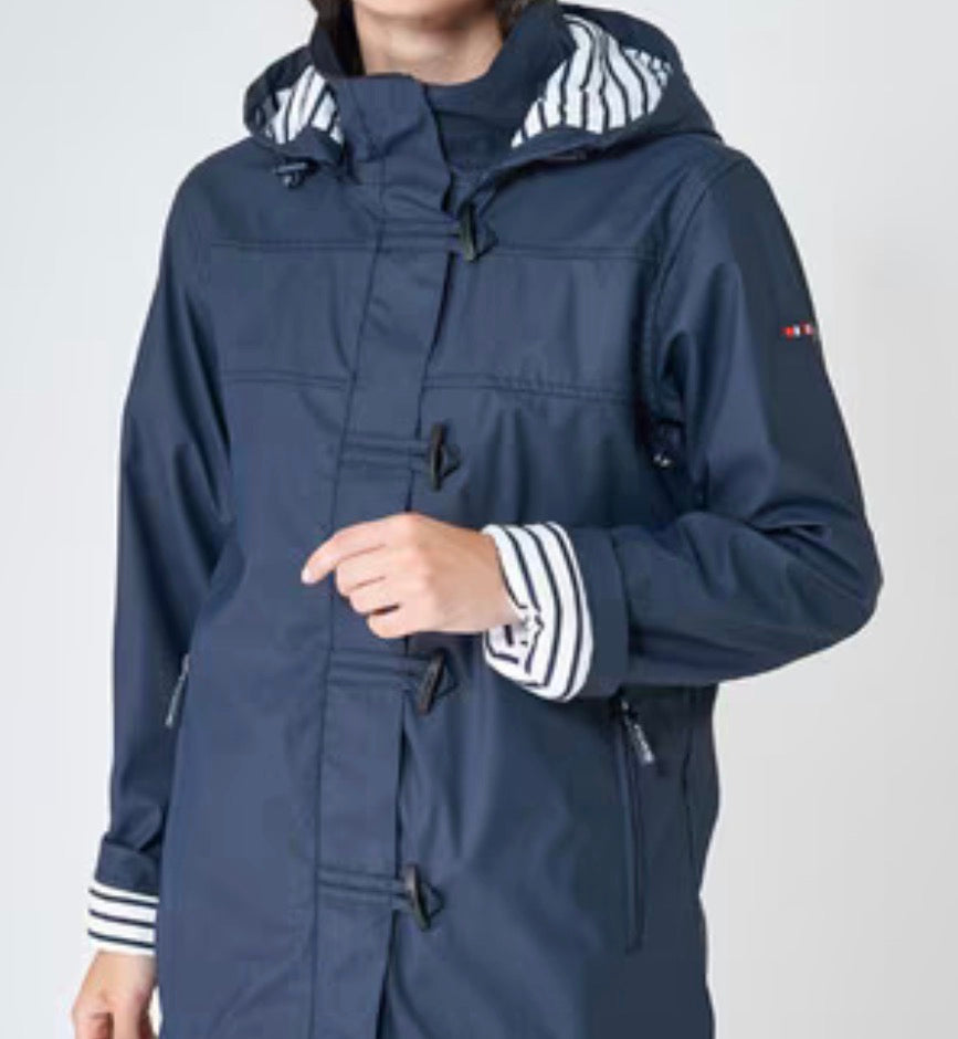 RAINCOAT W/ STRIPED LINING