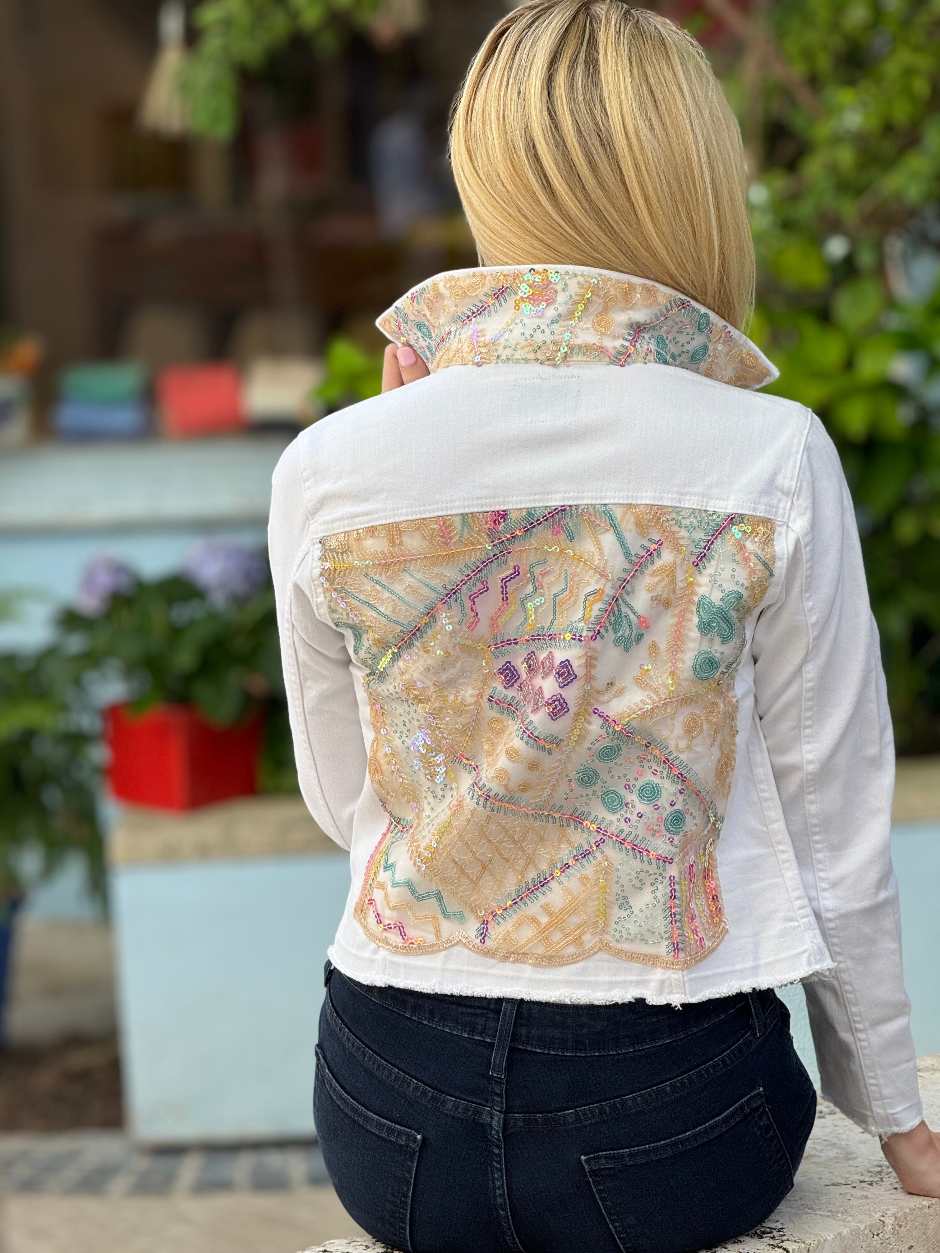The White Denim Jacket / Let's Sparkle
