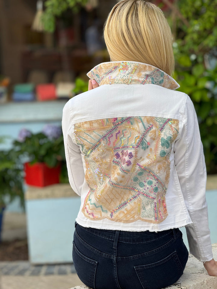 The White Denim Jacket / Let's Sparkle