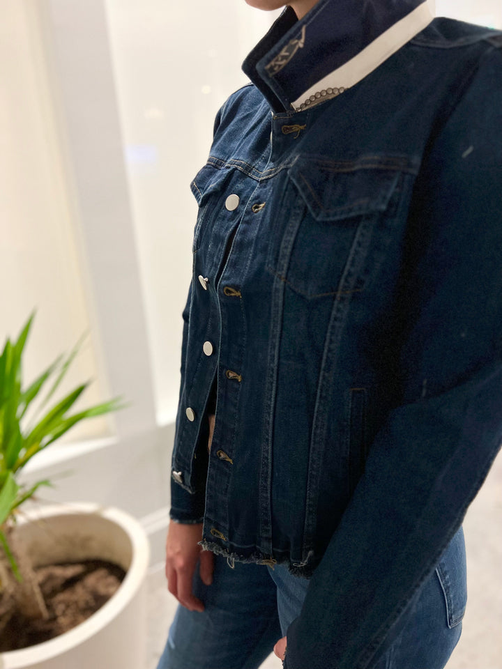 The Dark Denim Jacket / Navy Bit