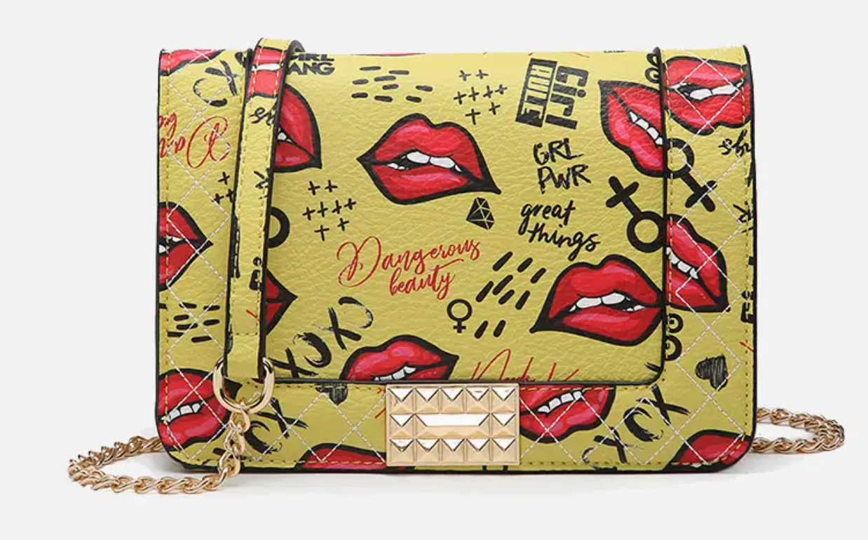 LIZA LIPS PRINT CROSSBODY - LM