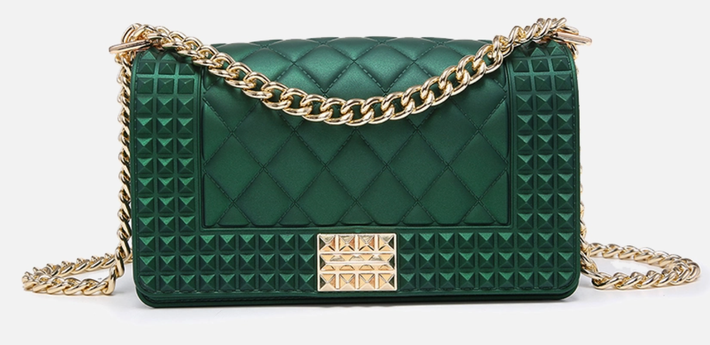 DONNA STUDDED CHAIN CROSSBODY HGN