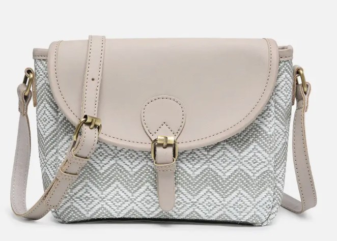 ERIN WOVEN CROSSBODY - DIAMOND GREY