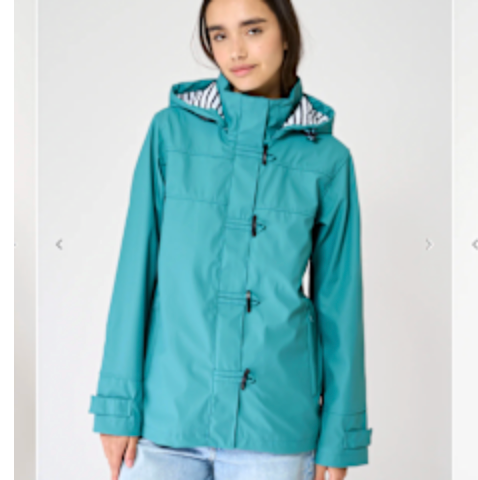 RAINCOAT W/ STRIPED LINING