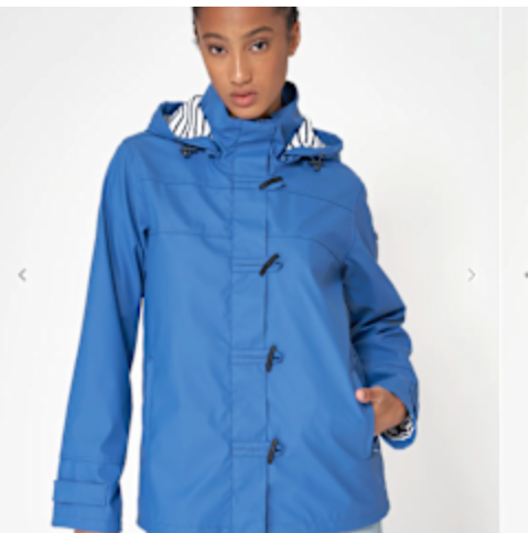 RAINCOAT W/ STRIPED LINING