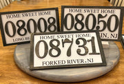 Personalized Zip Code Wood Sign: Gray