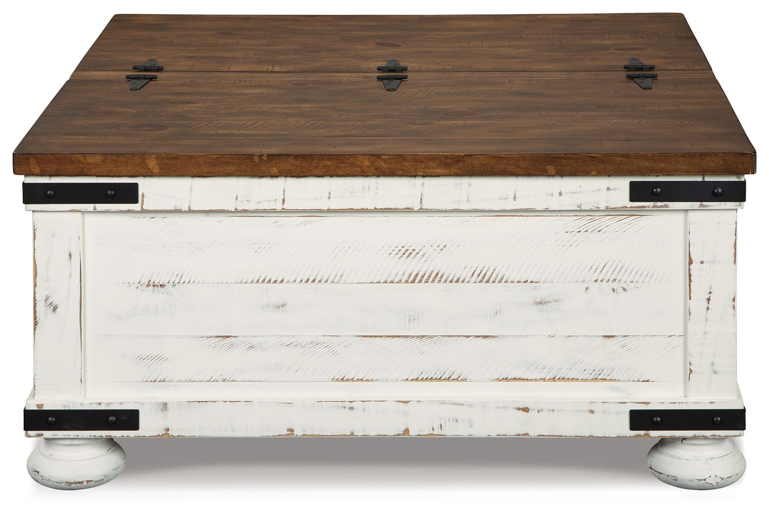 Wystfield - Cocktail Table with Storage - White / Brown