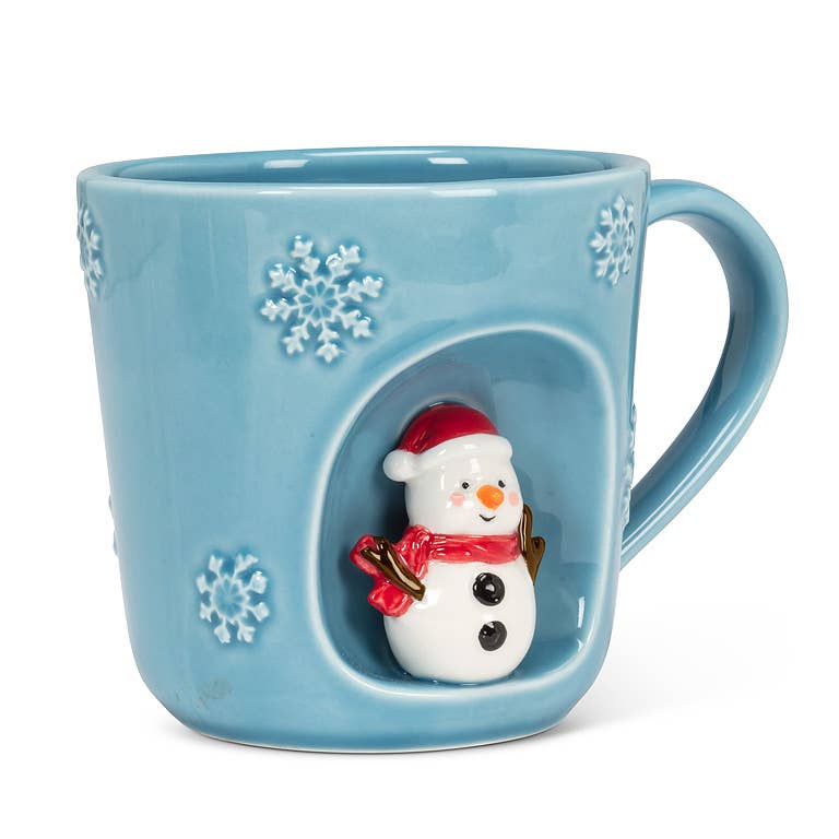 Snowflake Mug with Holiday Characters: Santa