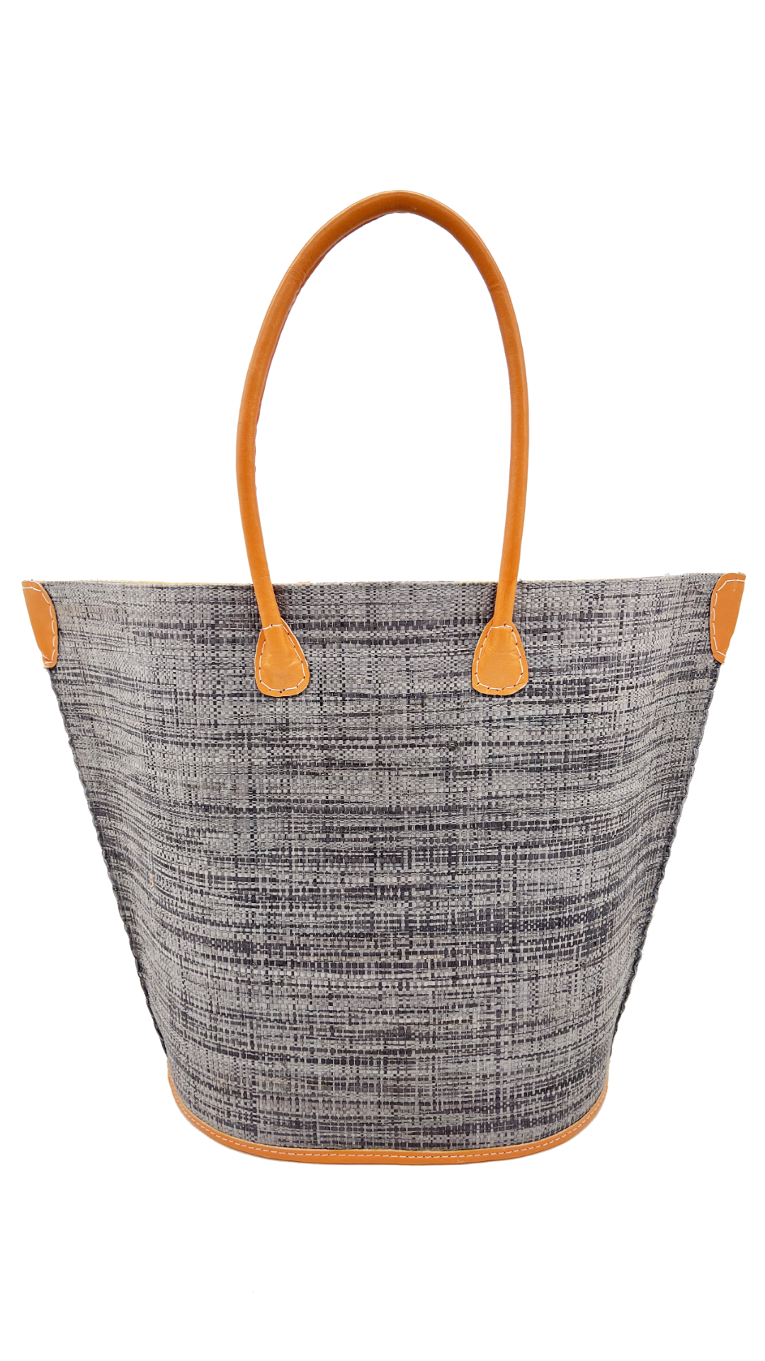 Sunburst Large Straw Tote Bag: Seafoam