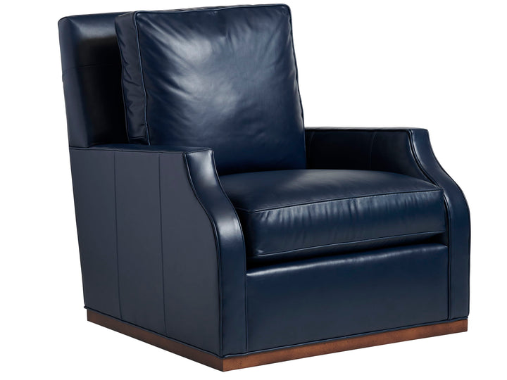 Lexington Leather - Messina Leather Swivel Chair - Blue