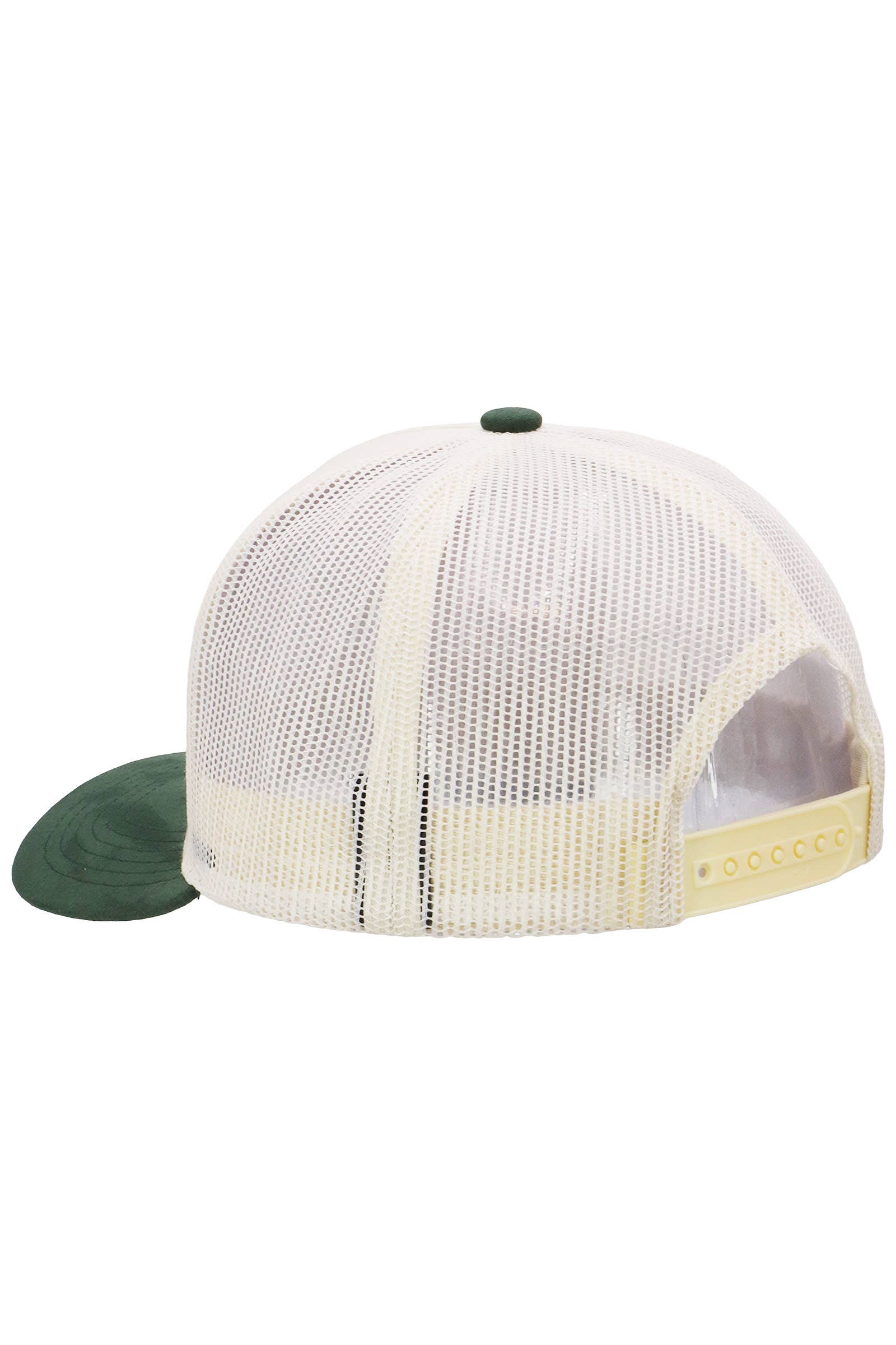 Vegan Suede 5 Panel Snap Back Trucker Hat: BEIGE/BLACK / ONE SIZE