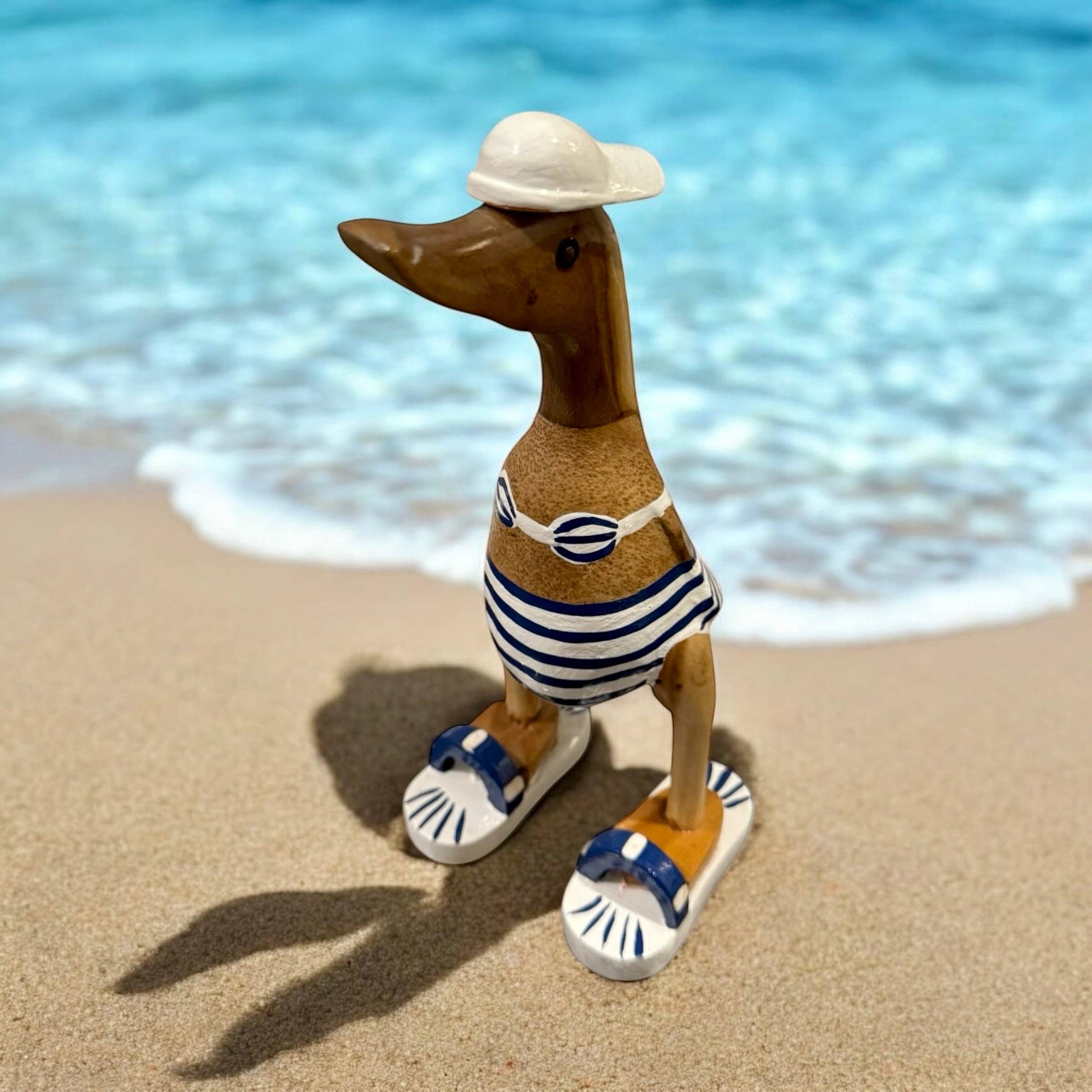 Chunky Boot Ducks - Bikini Flip Flops: Red