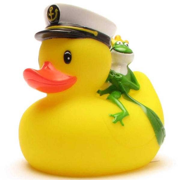 Bathing Duck Captain with Frog Prince