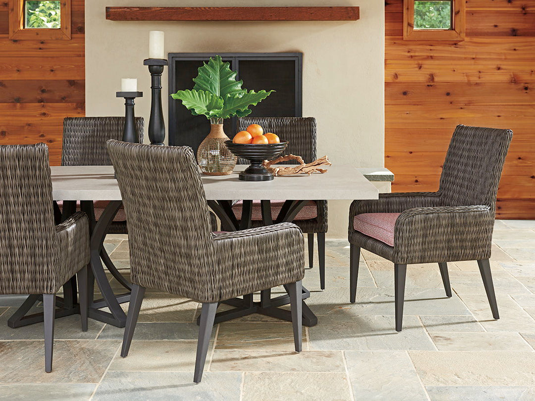 Cypress Point Ocean Terrace - Arm Dining Chair - Dark Gray
