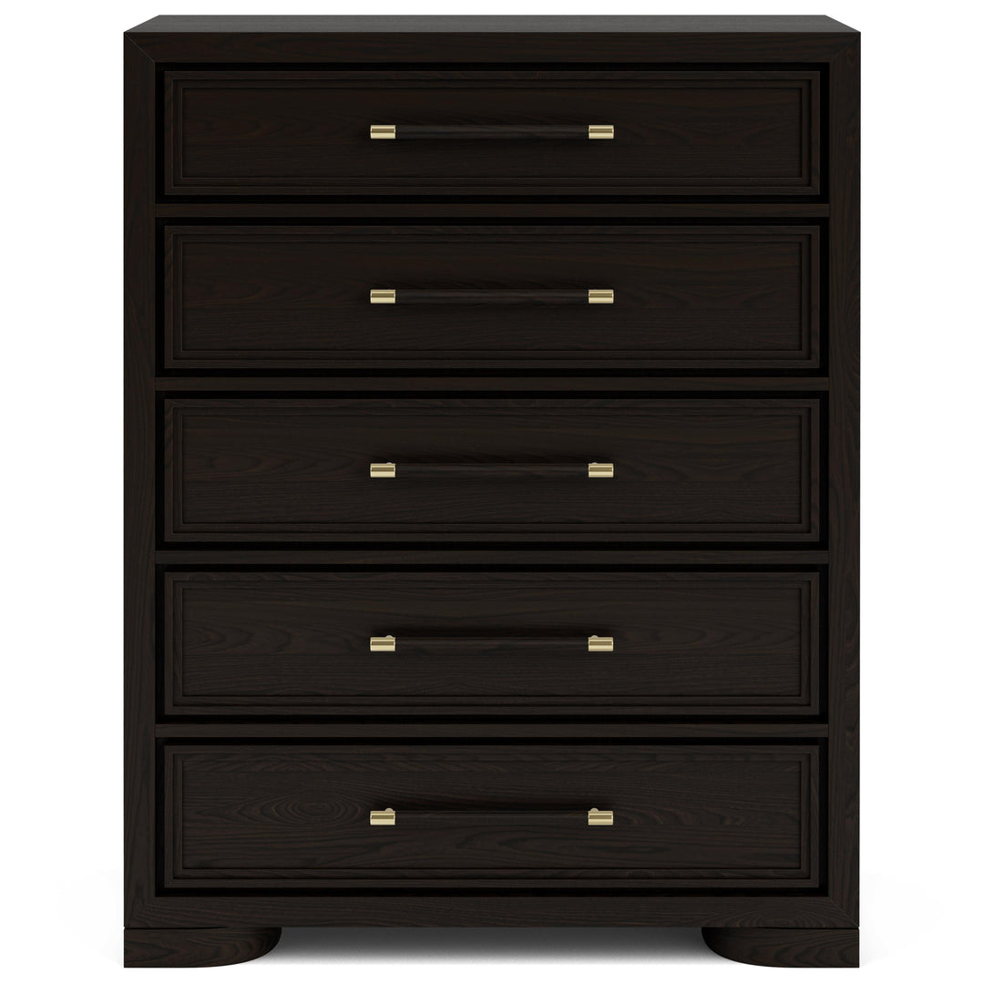 Lydia - Five Drawer Chest - Dark Brown
