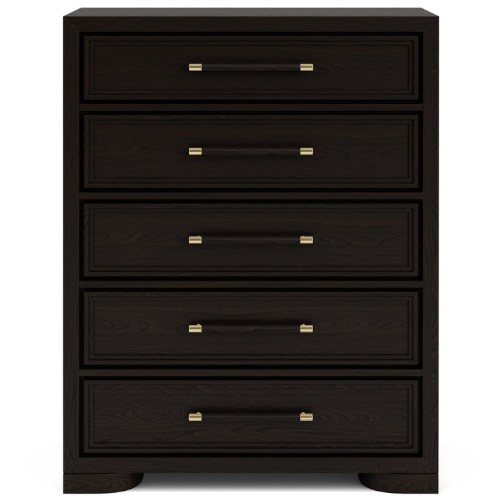 Lydia - Five Drawer Chest - Dark Brown