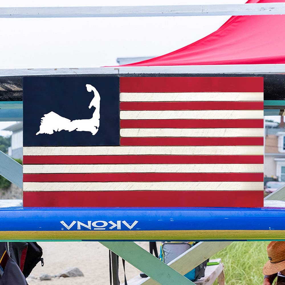 Cape Cod Wooden American Flag: Small
