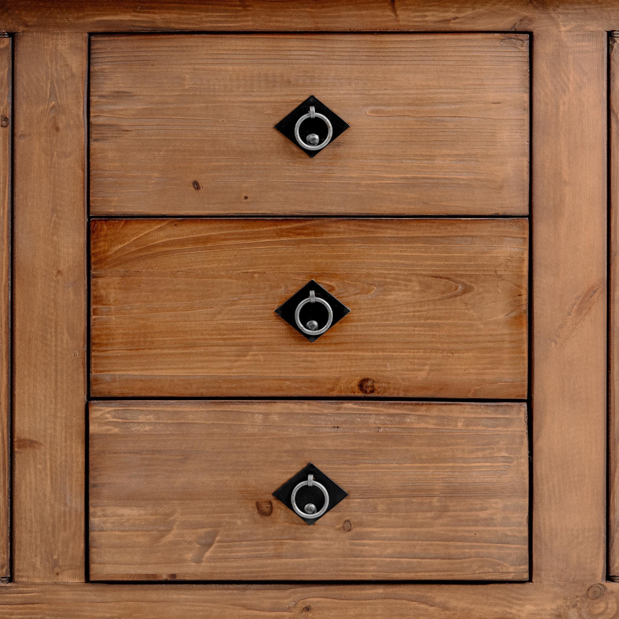 Amita - 3 Drawer 4 Door Cabinet - Brown