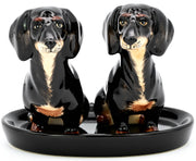 SP955 SALT AND PEPPER SHAKER Dachshund(black)