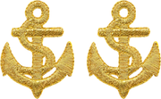Patch - Anchor - Gold With Rope - Set Of Two
