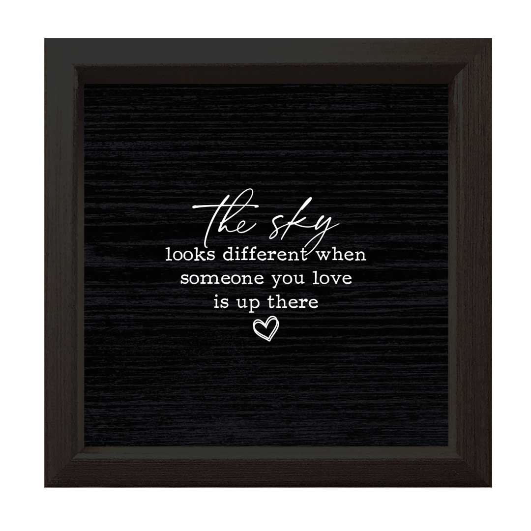 The Sky Looks Different | Wood Sign: White