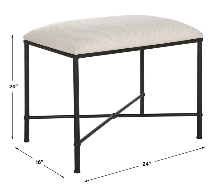 Avenham - Small Framed Bench - Black