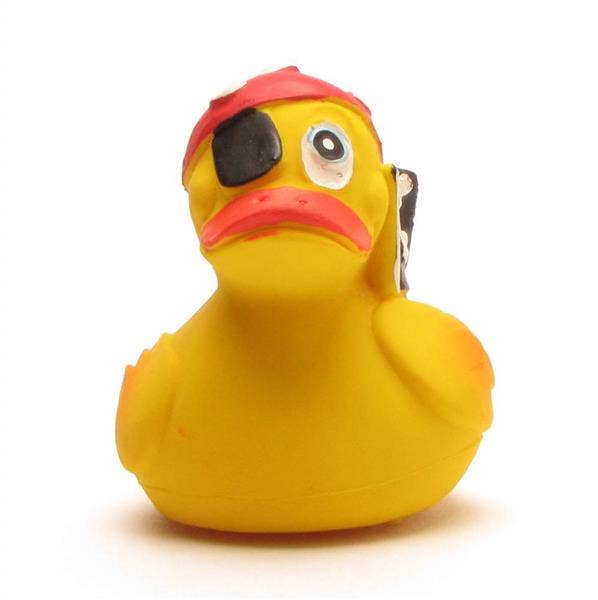 Pirate rubber duck with red bandana - rubber duck