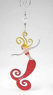 Mermaid Ornament  - Hand Painted Steel
