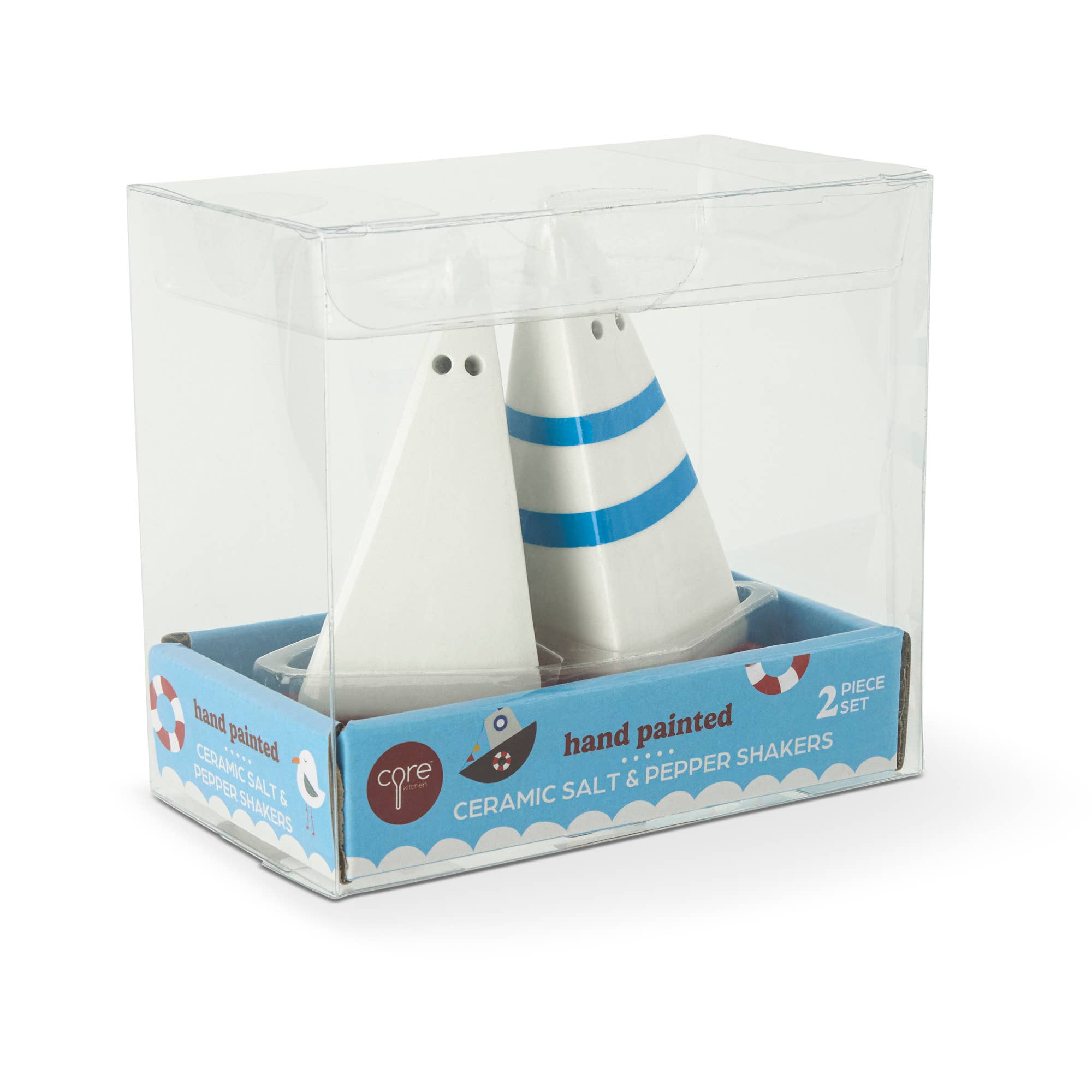 S&P Shaker Set - Sailboat with Tray