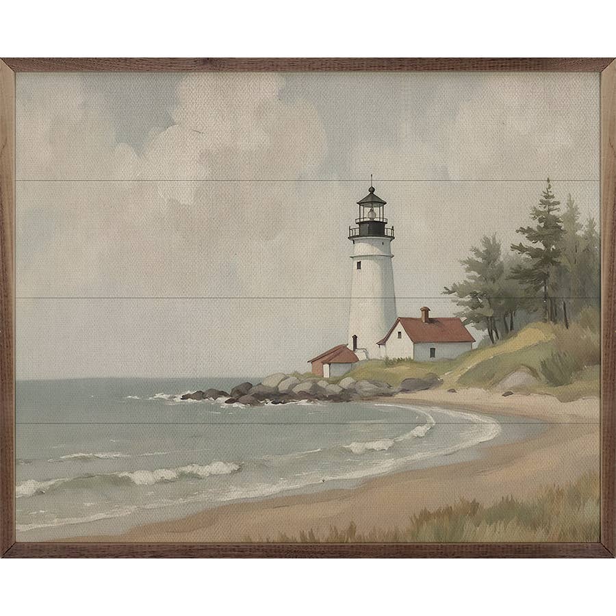 Distant Lighthouse On The Coast