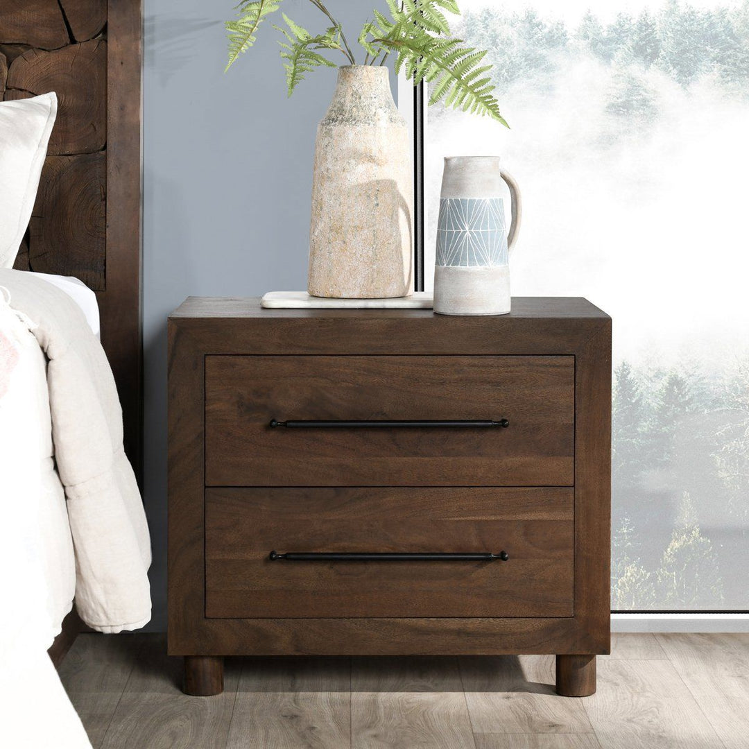 Jaxon - 2 Drawer Nightstand - Cocoa Brown