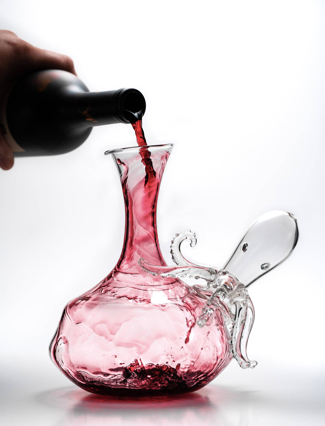 Octopus Tentacle Glass Decanter Handcrafted Decorative