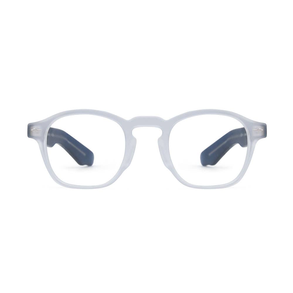 MYLES | Matte Clear | Matte Navy Blue | Blue Light: 2.00