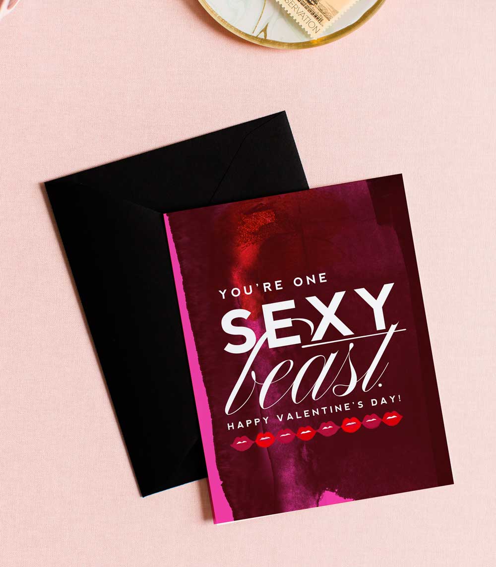 Sexy Beast - Valentine's Day - Funny Love Greeting Card