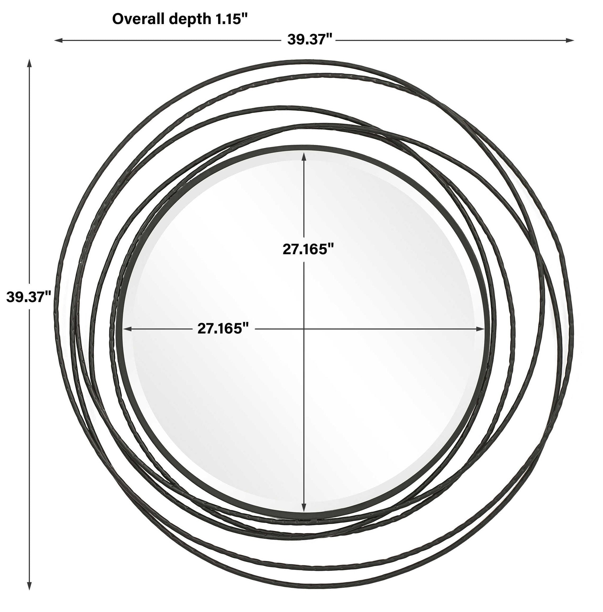 Whirlwind - Round Mirror
